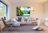 Wasserfall & Gebirge Leinwandbild AK Art Bilder Mehrfarbig Wandbild Kunstdruck