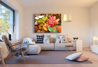 Blätter Boden Beeren Leinwandbild AK Art Bilder Mehrfarbig Kunstdruck Wandbild