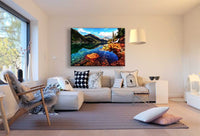 Gebirge & See Leinwandbild AK Art Bilder Mehrfarbig Wandbild Kunstdruck TOP XXL