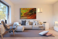 Goldene Wald Leinwandbild AK Art Bilder Mehrfarbig Wandbild Kunstdruck Wanddeko