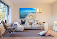 Meer Herz & Liebe Leinwandbild AK Art Bilder Mehrfarbig Wandbild Kunstdruck XXL