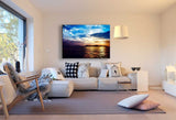 Himmel & Meer Leinwandbild AK Art Bilder Mehrfarbig Wandbild Kunstdruck Wanddeko