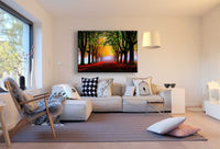 Landstraße Leinwandbild AK Art Bilder Mehrfarbig Wandbild Kunstdruck Wanddeko