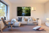 Bach Wald Grün Leinwandbild AK Art Bilder Mehrfarbig Kunstdruck Wandbild TOP XXL