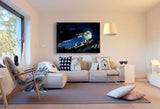 Mond & Wolcken Leinwandbild AK Art Bilder Mehrfarbig Wandbild Kunstdruck TOP XXL