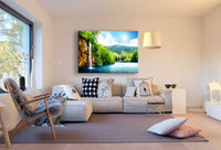 Wasserfall Leinwandbild AK Art Bilder Mehrfarbig Wandbild Kunstdruck Wanddeko