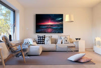 Sonnenuntergang & Meer Leinwandbild AK Art Bilder Mehrfarbig Wandbild Kunstdruck