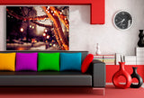 Weihnachtszeit Leinwandbild AK Art Bilder Mehrfarbig Wandbild Kunstdruck XXL