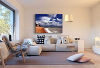 Strand Küste Wolken Leinwandbild AK Art Bilder Mehrfarbig Kunstdruck Wandbild