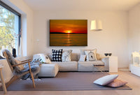 Sonne Licht See Leinwandbild AK Art Bilder Mehrfarbig Kunstdruck Wandbild XXL