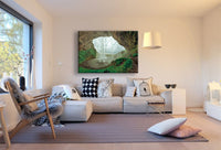 Wasserfall Höhle Leinwandbild AK Art Bilder Mehrfarbig Kunstdruck XXL Wandbild