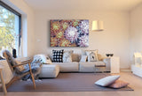 Blumen Orange Leinwandbild AK Art Bilder Mehrfarbig Kunstdruck XXL Wandbild TOP