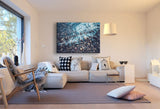 Wasser Steine Leinwandbild AK Art Bilder Mehrfarbig Kunstdruck XXL Wandbild TOP