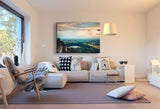 Landschaft See Wald Leinwandbild AK Art Bilder Mehrfarbig Kunstdruck Wandbild