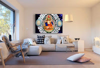 Buddha Leinwandbild – Thangka Kunst, Mandala & Lotus, Spiritueller Kunstdruck AK Art