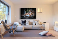 Raubkatze Wild Löwin Leinwandbild AK Art Bilder Mehrfarbig Kunstdruck Wandbild