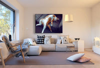 Katze spielt Leinwandbild AK Art Bilder Mehrfarbig Kunstdruck XXL Wandbild TOP