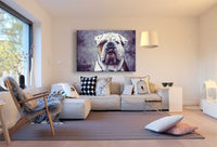 Hund Alt Leinwandbild AK Art Bilder Mehrfarbig Kunstdruck XXL Wandbild Wanddeko