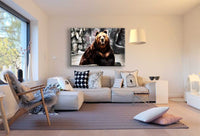 Bär Leinwandbild AK Art Bilder Mehrfarbig Wandbild Kunstdruck Wanddeko TOP XXL