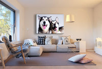 Huskies Leinwandbild AK Art Bilder Mehrfarbig Wandbild Kunstdruck Wanddeko XXL
