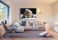 Eule Braun Leinwandbild AK Art Bilder Mehrfarbig Kunstdruck XXL Wandbild TOP