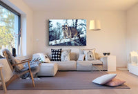 Waschbär im Wald Leinwandbild AK Art Bilder Mehrfarbig Kunstdruck XXL Wandbild