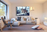Waschbär im Wald Leinwandbild AK Art Bilder Mehrfarbig Kunstdruck XXL Wandbild