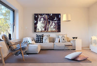 Katzen Weiß Leinwandbild AK Art Bilder Mehrfarbig Kunstdruck XXL Wandbild TOP