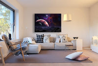 Weltraum Planet Leinwandbild AK Art Bilder Mehrfarbig Kunstdruck XXL Wandbild