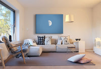 Mond Tag Leinwandbild AK Art Bilder Mehrfarbig Kunstdruck Wandbild Wanddeko XXL