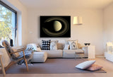 Saturn Oben Leinwandbild AK Art Bilder Mehrfarbig Kunstdruck Wandbild Wanddeko