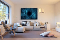 Schwarzes Loch Sterne Blau Leinwandbild AK Art Bilder Mehrfarbig Kunstdruck XXL