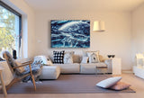 Plant Blau AK ART Leinwandbilder Mehrfarbig Kunstdruck Wandbild Wanddeko TOP XXL