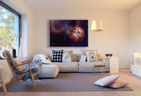 Weltall Nebel Sterne Leinwandbild AK Art Bilder Mehrfarbig Kunstdruck Wandbild