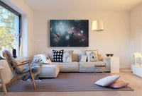 Sterne Weltall Violett Leinwandbild AK Art Bilder Mehrfarbig Kunstdruck Wandbild