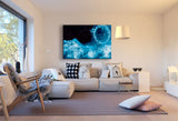 Planet Blau Wolken AK ART Leinwandbilder Mehrfahrbig Kunstdruck Wandbild TOP XXL