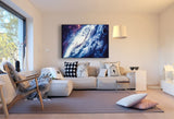 Galaxie Weiß Sterne Leinwandbild AK Art Bilder Mehrfarbig Kunstdruck Wandbild