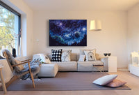 Weltall Planeten Wald Leinwandbild AK Art Bilder Mehrfarbig Kunstdruck Wandbild