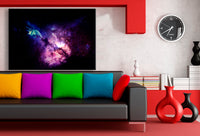 Galaxie Weltraum Leinwandbild AK Art Bilder Mehrfarbig Wandbild Kunstdruck XXL