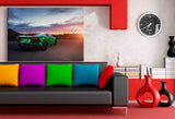 Lamborghini Grün Leinwandbild AK ART Kunstdruck Wandbild Wanddeko Mehrfarbig Auto