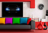 Audi Front Scheinwerfer Leinwandbild AK ART Kunstdruck Wandbild Wanddeko TOP XXL Auto