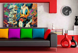 Donald Duck Streetart Leinwandbild – Pop-Art Geldmotiv in knalligen Farben | AK ART