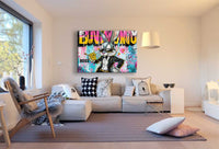 Boss Bunny Pop-Art Leinwandbild im Streetstyle – Macht & Geld vereint | AK ART