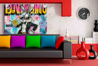Boss Bunny Pop-Art Leinwandbild im Streetstyle – Macht & Geld vereint | AK ART