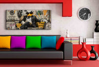 Gold-Thron Duck – Pop-Art Leinwandbild im Streetstyle mit Macht und Luxus | AK ART