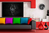 Skyrim Symbol Leinwandbild AK ART Kunstdruck Wandbild Wanddeko Mehrfarbig XXL