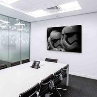 Star Wars Stormtrooper Schwarz Weiss Leinwandbild AK ART Kunstdruck Wandbild