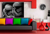 Star Wars Stormtrooper Schwarz Weiss Leinwandbild AK ART Kunstdruck Wandbild