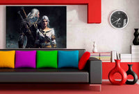 The Witcher III Leinwandbild AK ART Kunstdruck Wandbild Wanddeko Mehrfarbig XXL