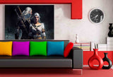 The Witcher III Leinwandbild AK ART Kunstdruck Wandbild Wanddeko Mehrfarbig XXL